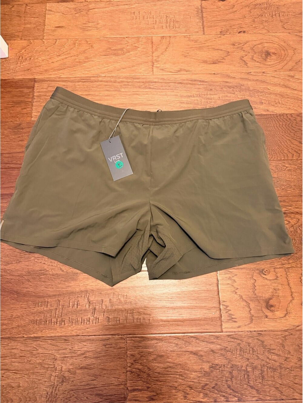 VRST Mens All-In Unlined Shorts Olive Green Athletic 7in  Sz XXL